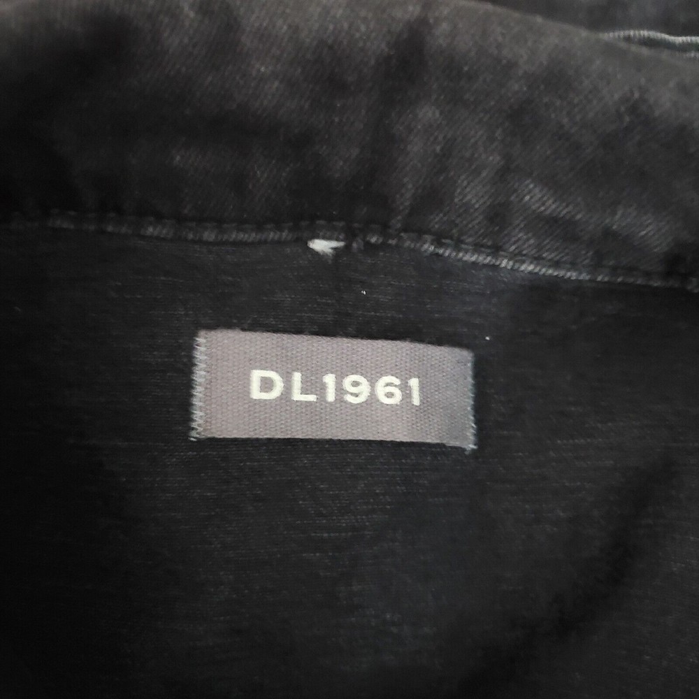 DL1961 Vika Classic Black Denim Jean Jacket Women's Sz L * See Measurements - Picture 6 of 8